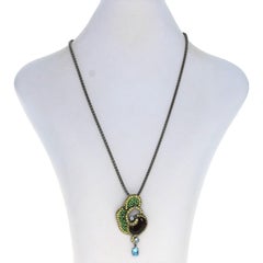 Ziba by Le Vian Smoky Quartz, Topaz, & Garnet Necklace Sterling 925 15.80ctw