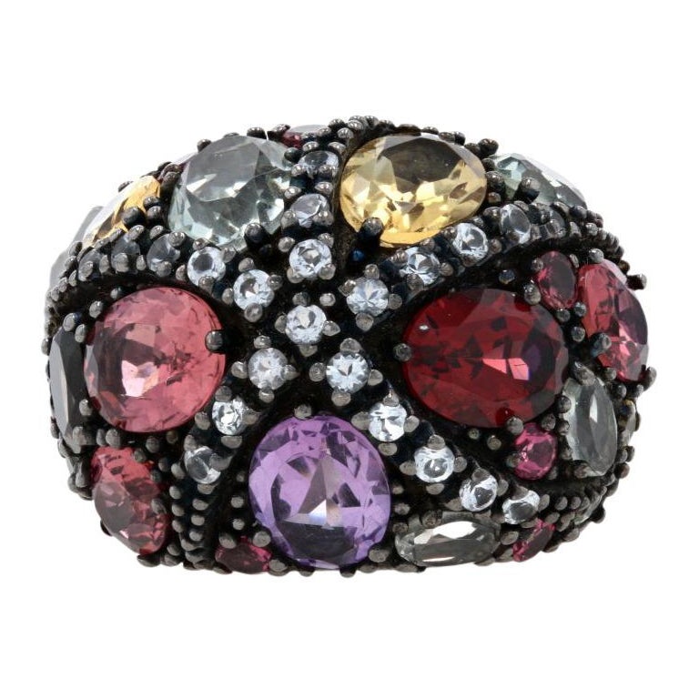 Ziba by Le Vian, Ring mit Turmalin, Citrin, Quarz, Amethyst und Granat, Sterling