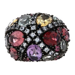 Ziba by Le Vian Turmalina Citrino Cuarzo Amatista Granate Anillo Plata de Ley