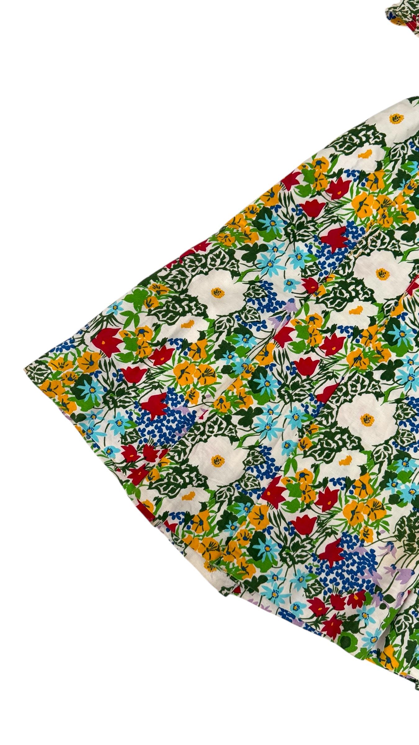 Zibaut Vintage French Two-Piece Floral Cotton Set - No import duty! For Sale 6