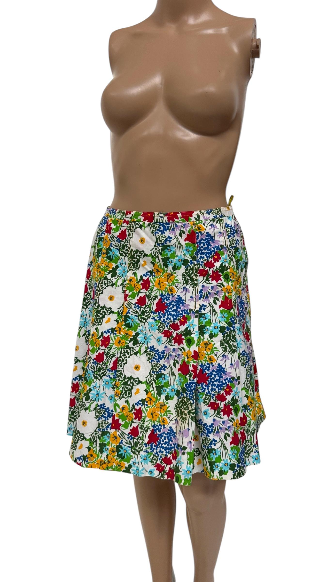 Zibaut Vintage French Two-Piece Floral Cotton Set - No import duty! In Good Condition For Sale In Milano, IT