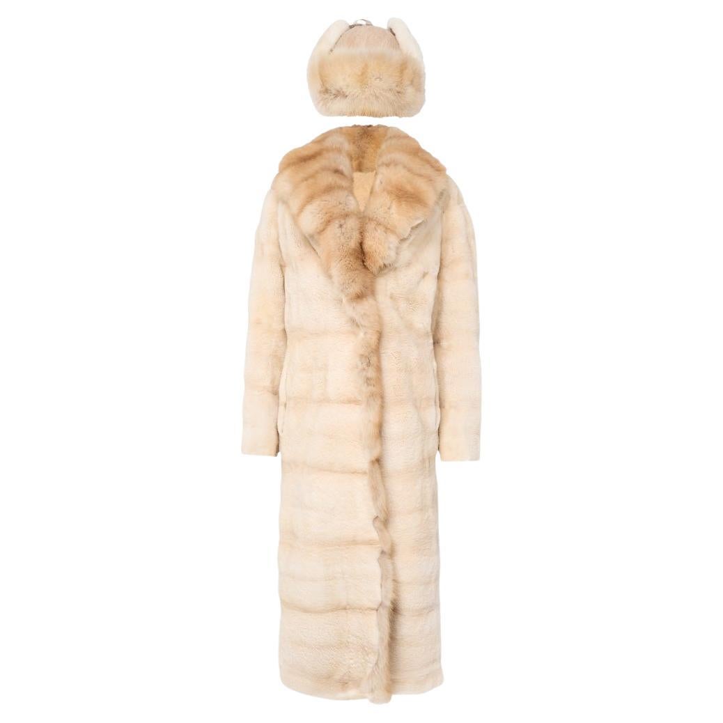 Zibeline Fur Coat & Matching Fur Hat