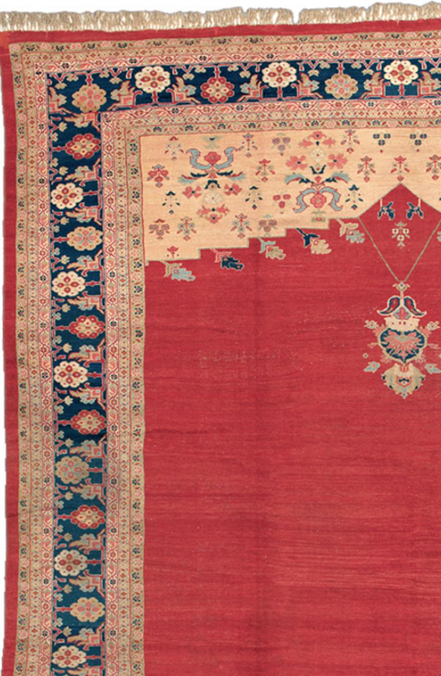Hand-Woven Large Antique Ziegler Mahal Carpet, 19th Century For Sale