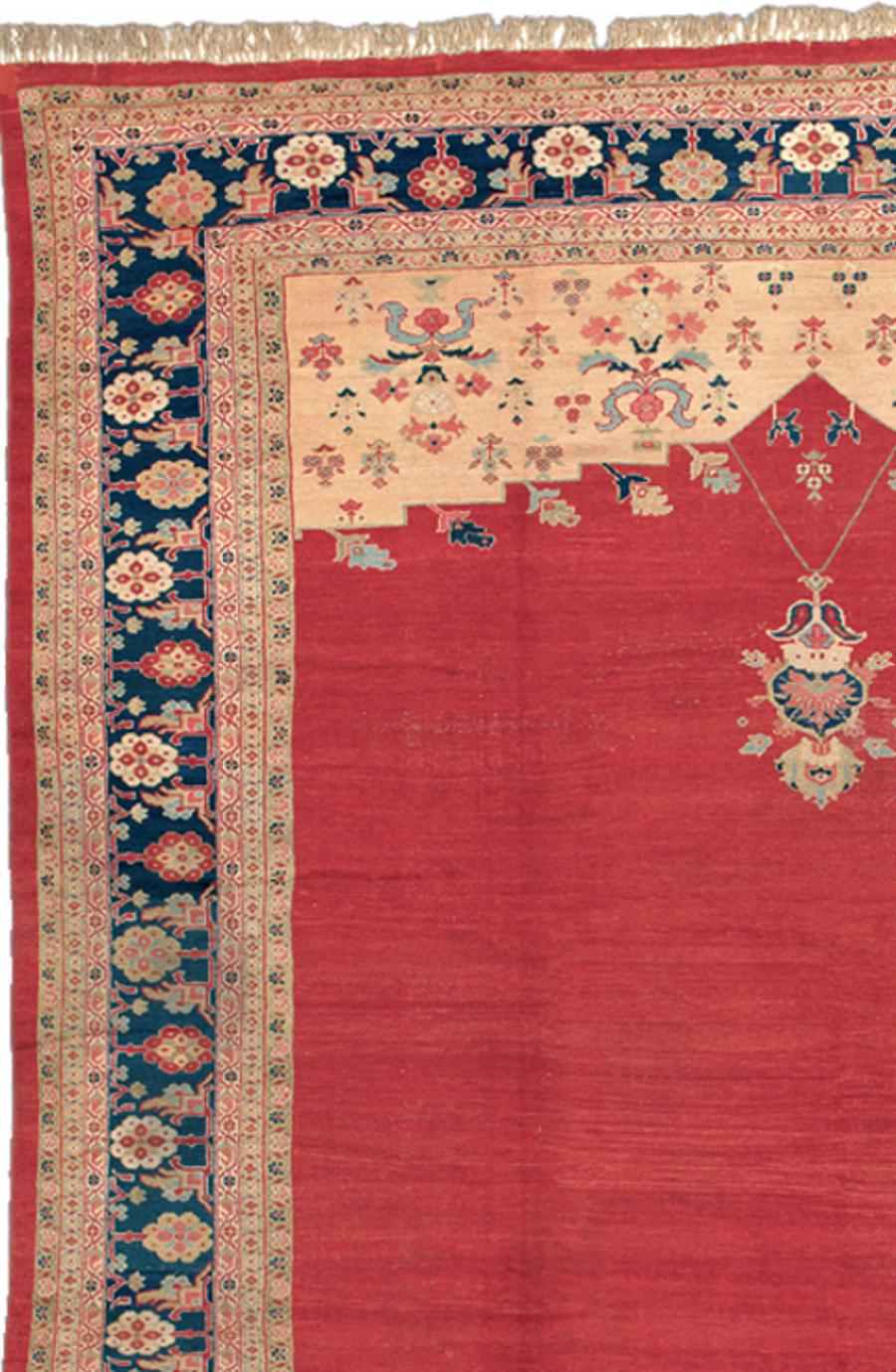 Tissé à la main Grand tapis ancien Ziegler Mahal, 19ème siècle en vente