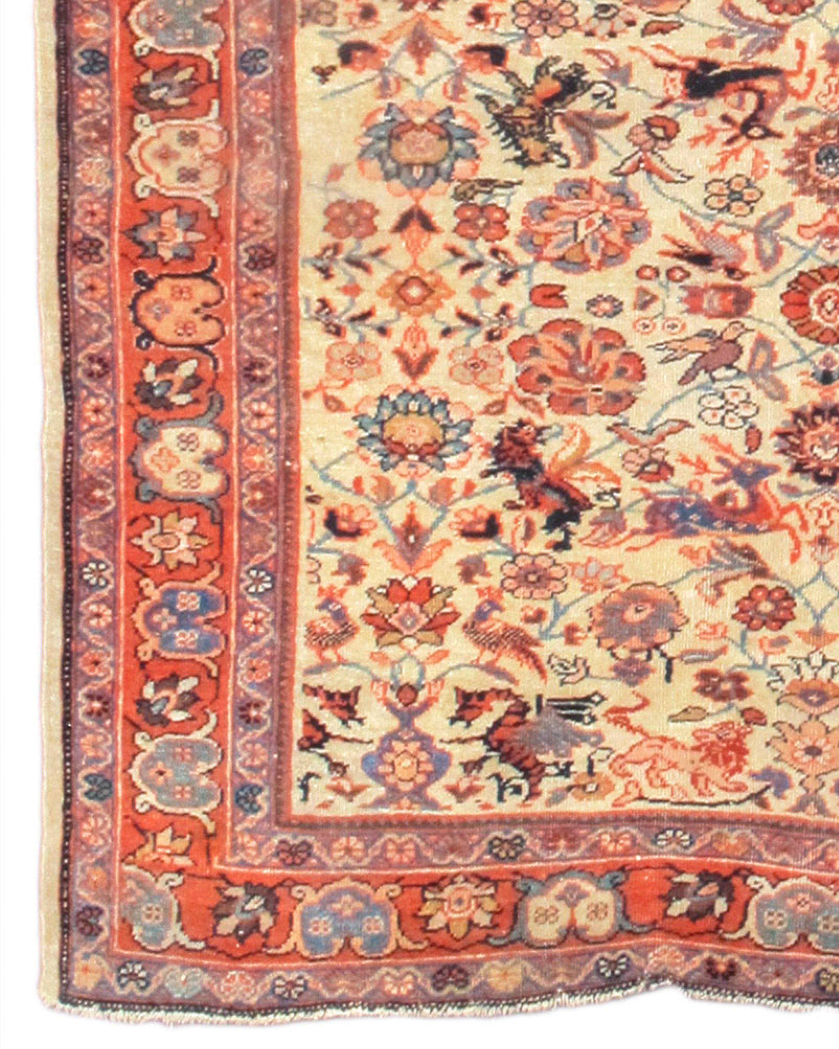 Hand-Knotted Ziegler Mahal Rug, c. 1900 For Sale