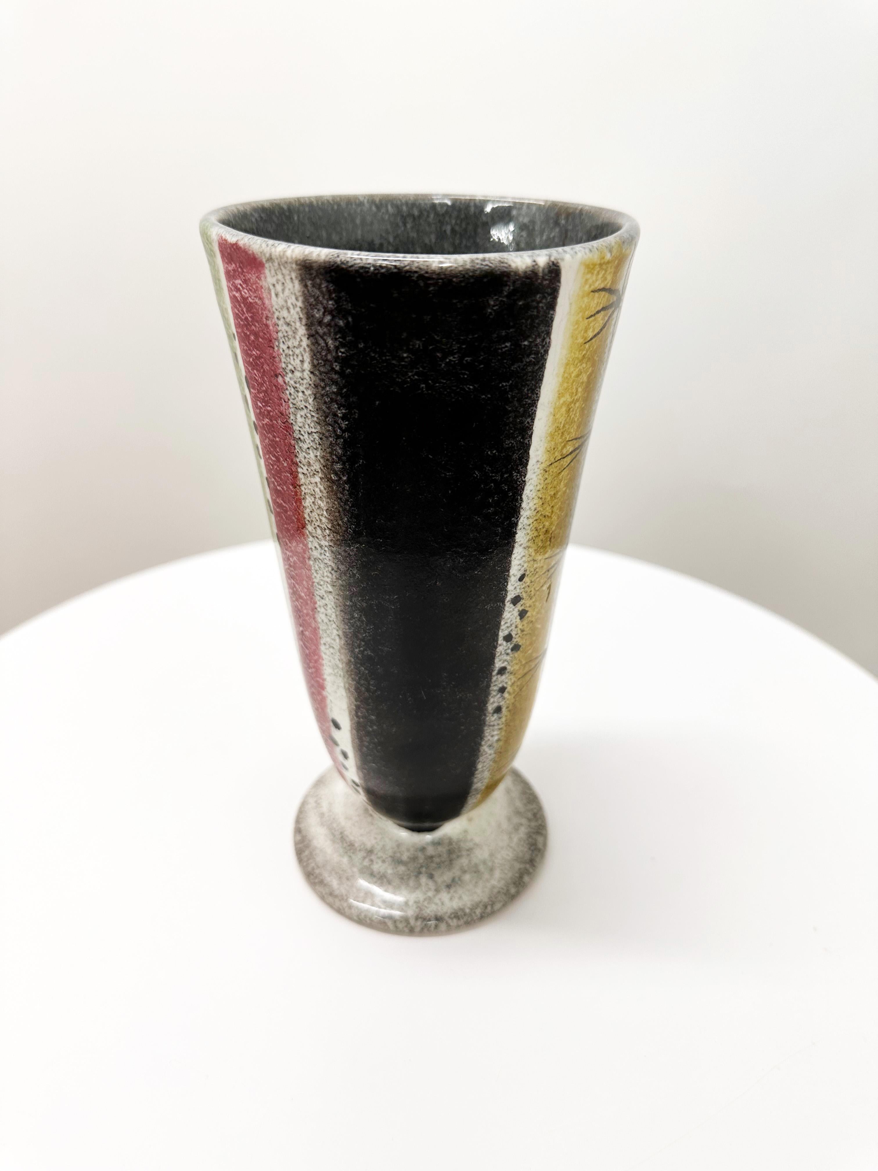 Mid-Century Modern Ziegler Schaffhausen Vase Attributed to Gustav Spörri, Switzerland, 1950s For Sale