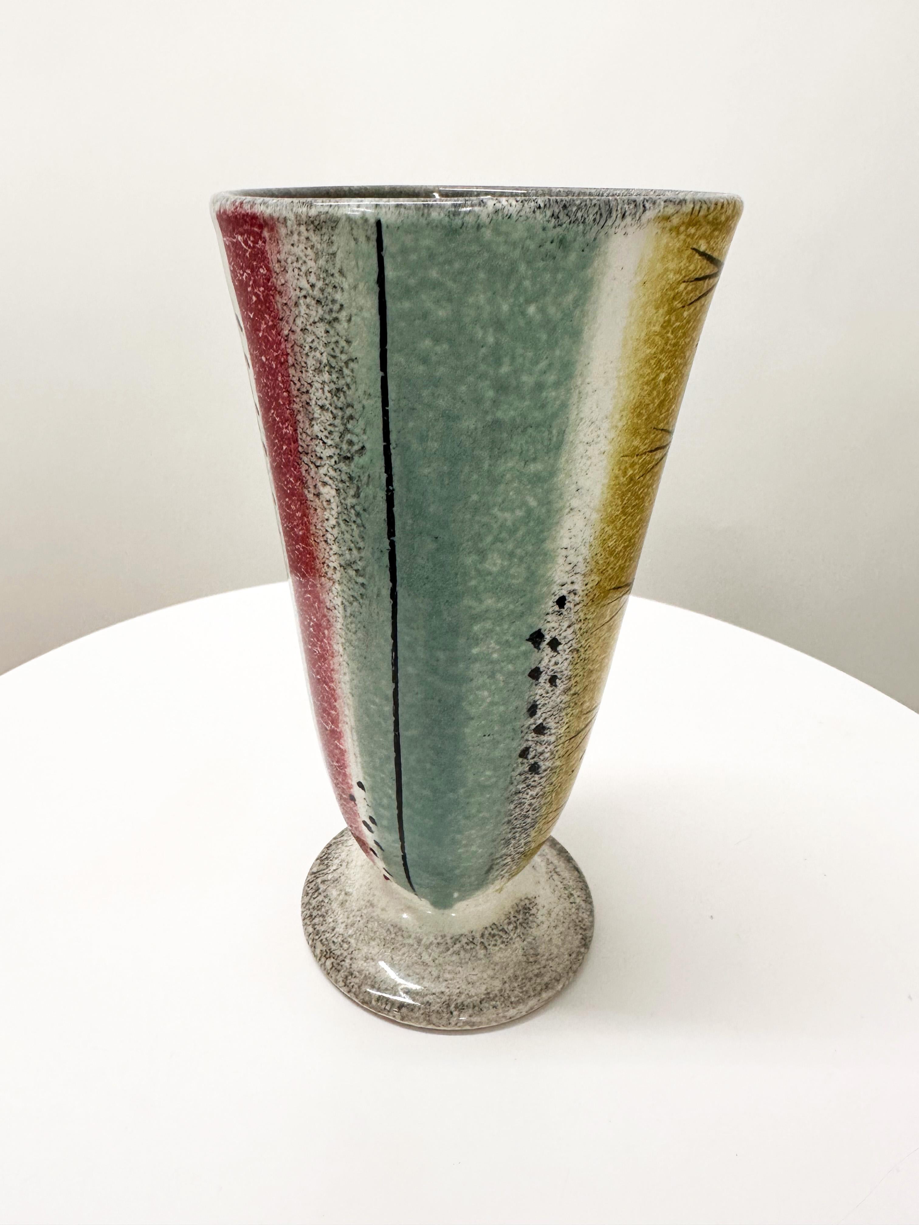 Ziegler Schaffhausen Vase Attributed to Gustav Spörri, Switzerland, 1950s In Good Condition For Sale In Littleton, CO