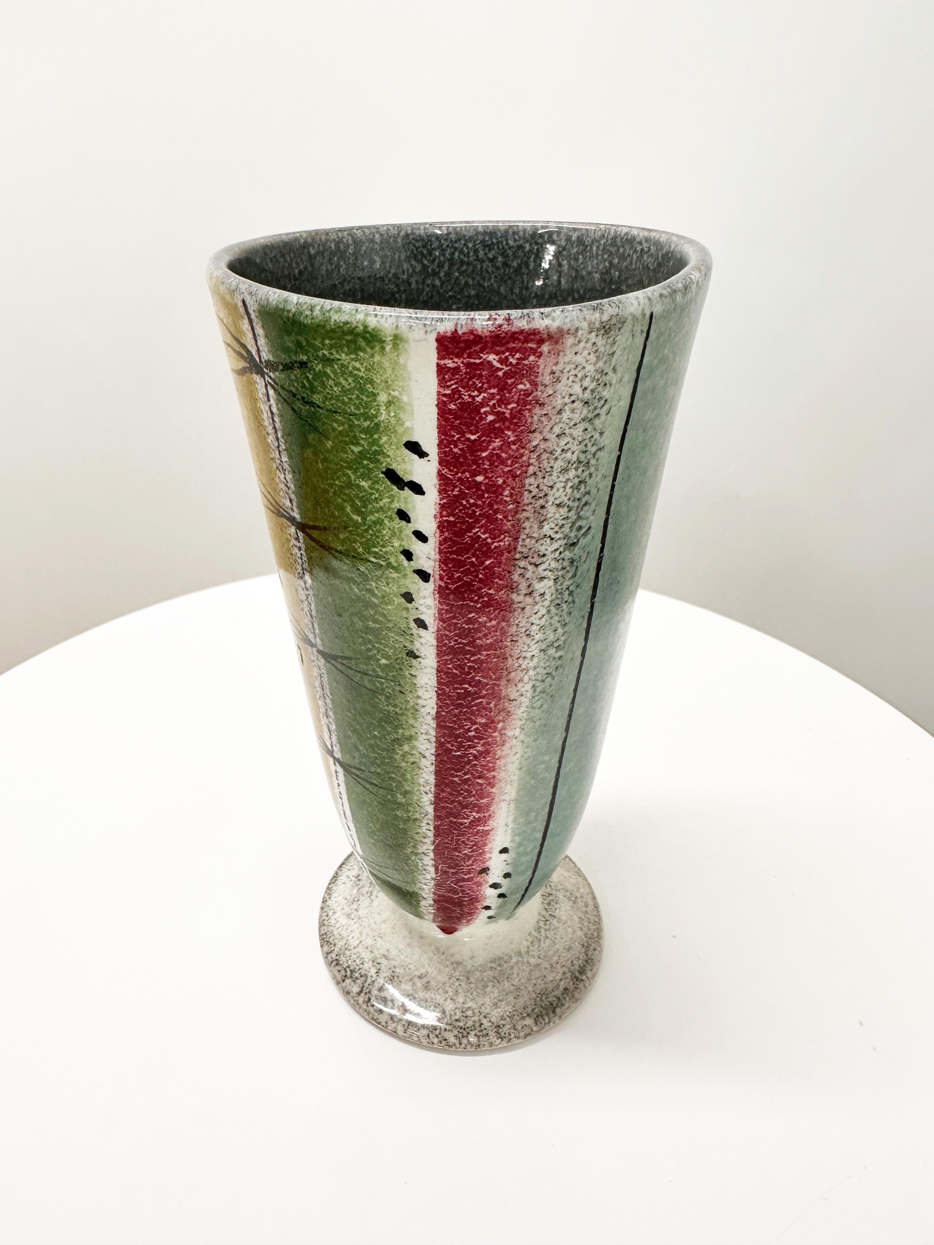 Ceramic Ziegler Schaffhausen Vase Attributed to Gustav Spörri, Switzerland, 1950s For Sale