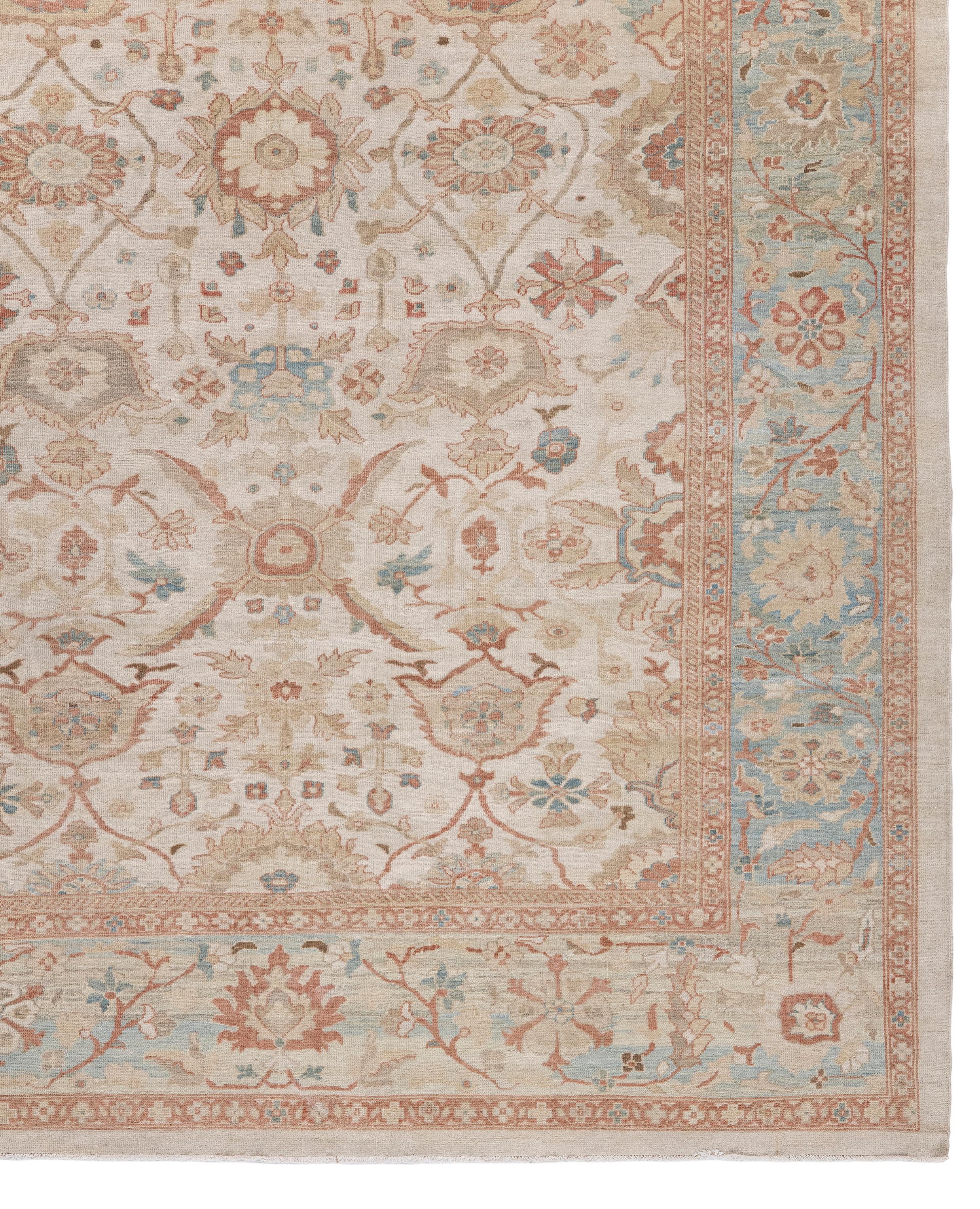 Persischer Sultanabad Rugs im Ziegler-Stil - Handgesponnene Wolle & Pflanzenfarben, Nasiri im Angebot 5