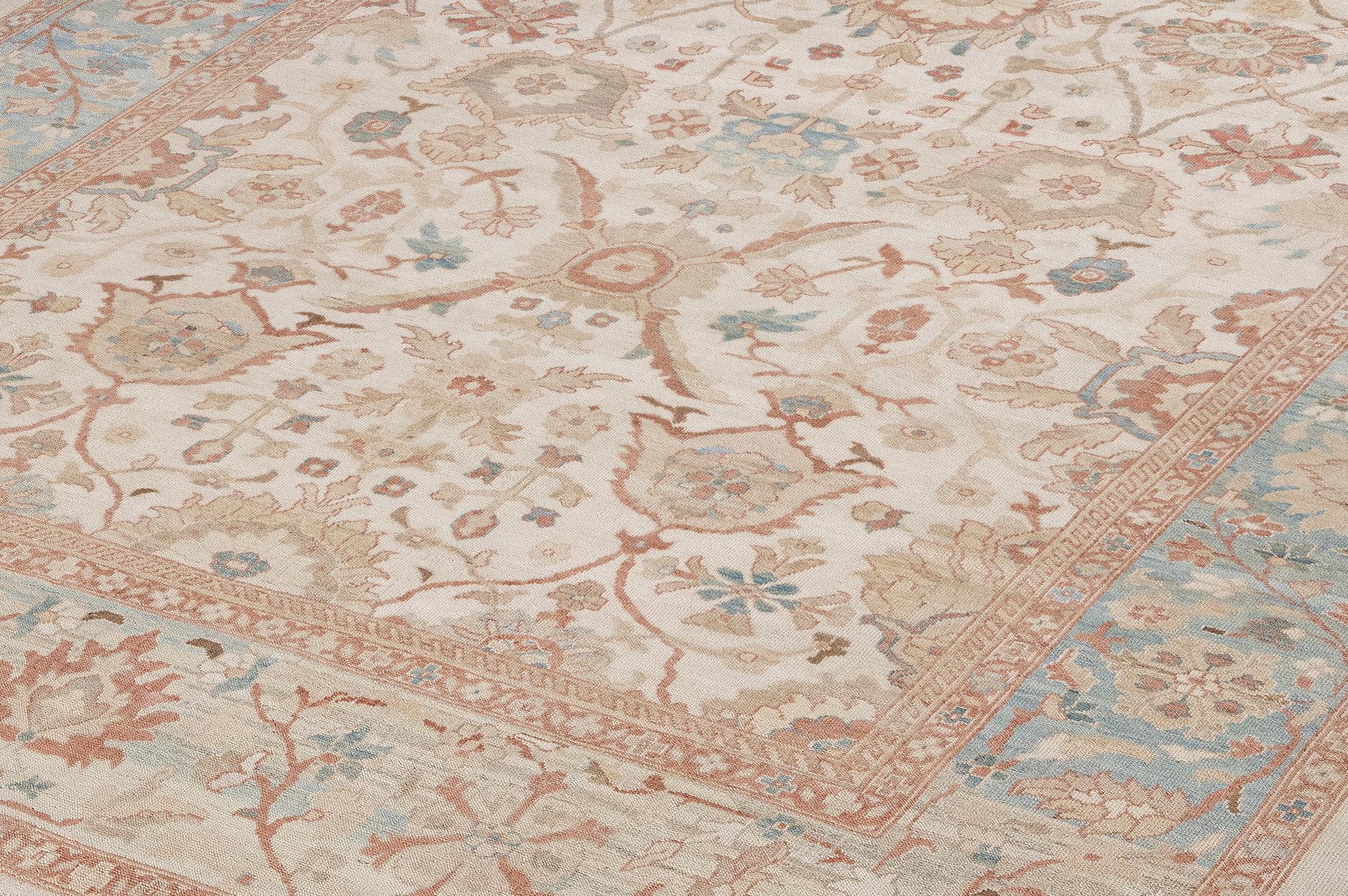 Persischer Sultanabad Rugs im Ziegler-Stil - Handgesponnene Wolle & Pflanzenfarben, Nasiri (Handgeknüpft) im Angebot