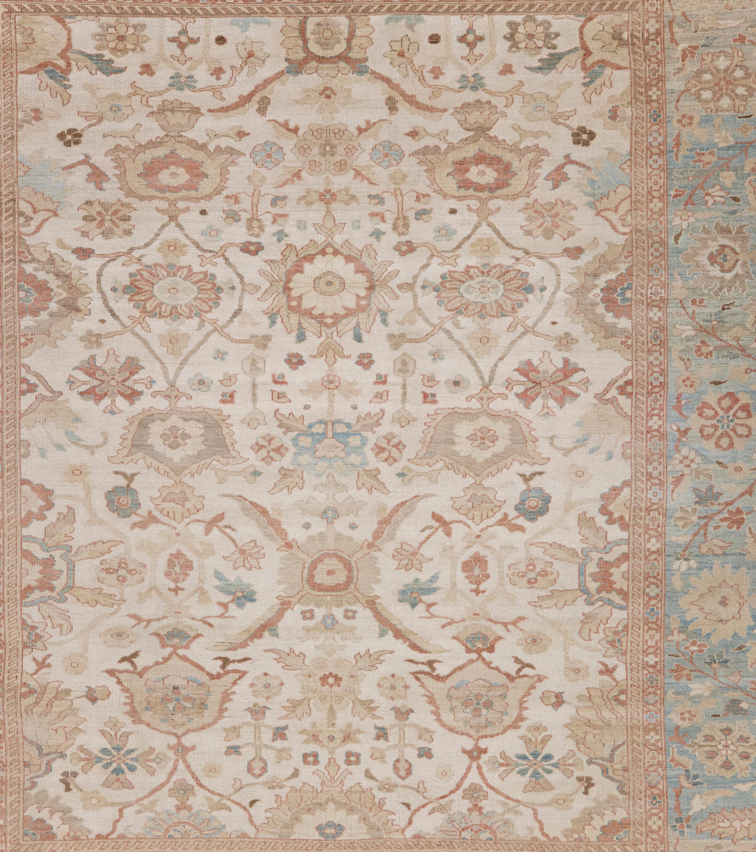 Persischer Sultanabad Rugs im Ziegler-Stil - Handgesponnene Wolle & Pflanzenfarben, Nasiri im Angebot 3