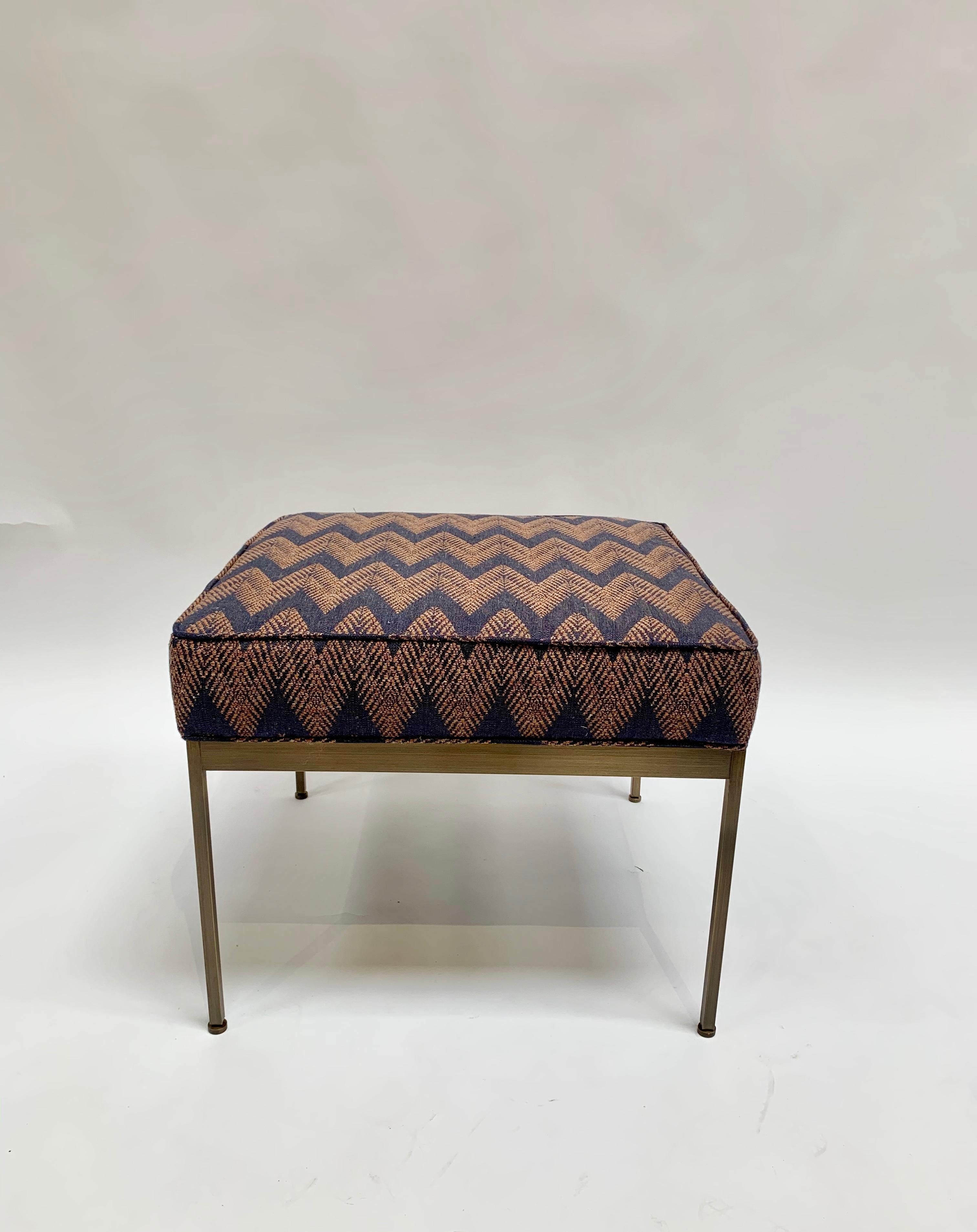 The Paul ottoman features a solid lacquered brass base and an upholstered seat with piping. Each leg features a rounded leveler.

The Lawson-Fenning collection is designed and handmade in Los Angeles, California.

Can be made to order in various