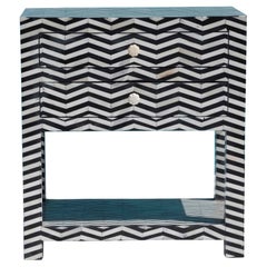 Comodino nero Zig Zag