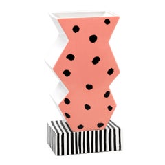 ZIG ZAG Keramikvase von Roger Selden für Post Design Kollektion/Memphis
