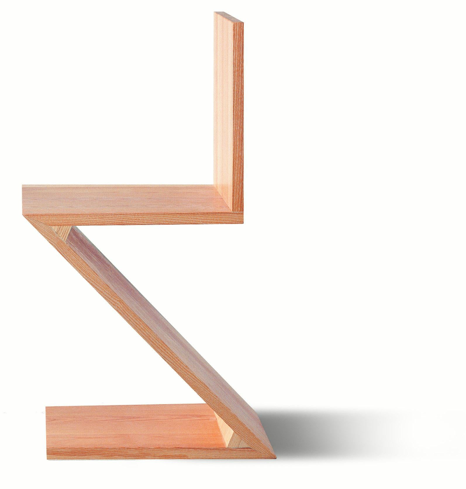 Cherry ZIG ZAG Chair / Gerrit Rietveld (NL) / Urban Architecture Masterworks Collection For Sale