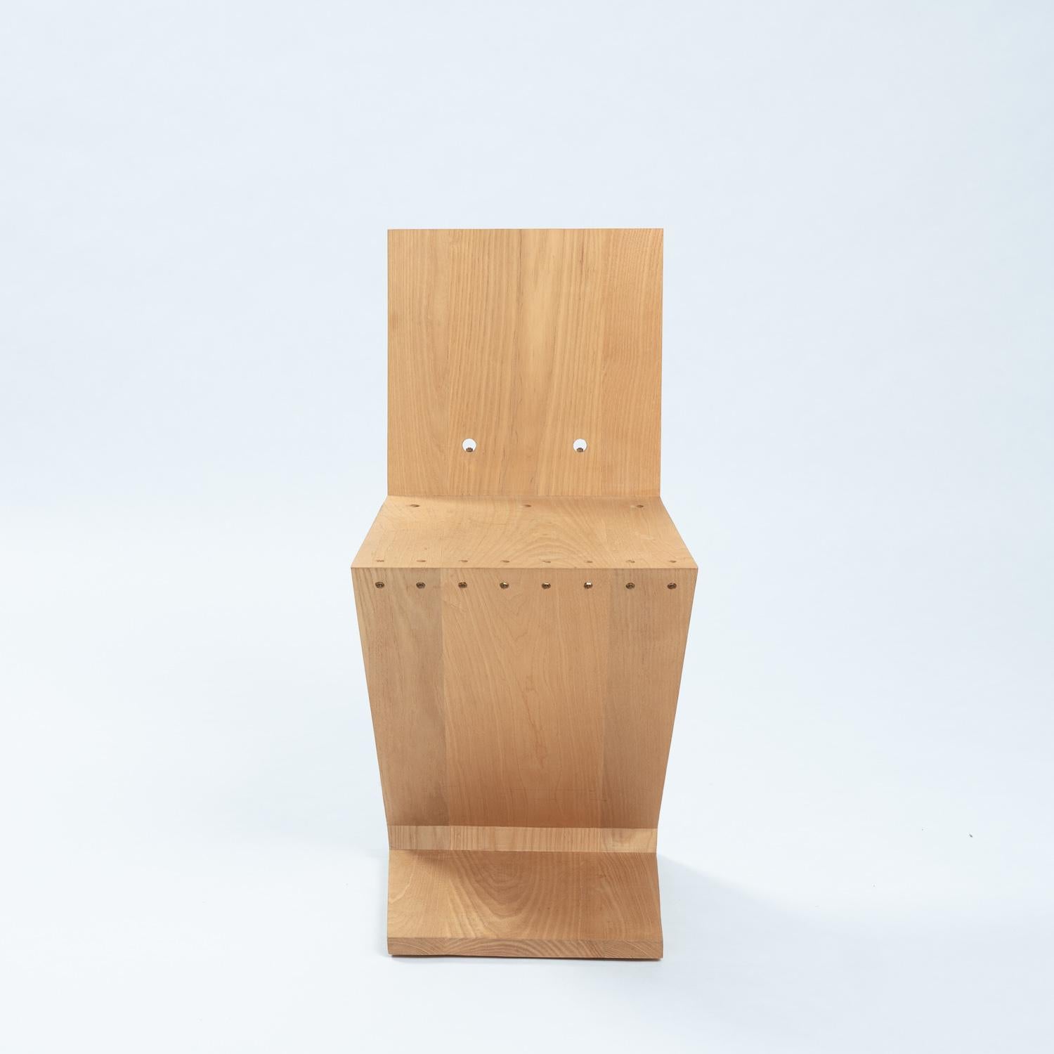 Orme Chaise Zig zag au design de Gerrit Rietveld, années 1980 en vente