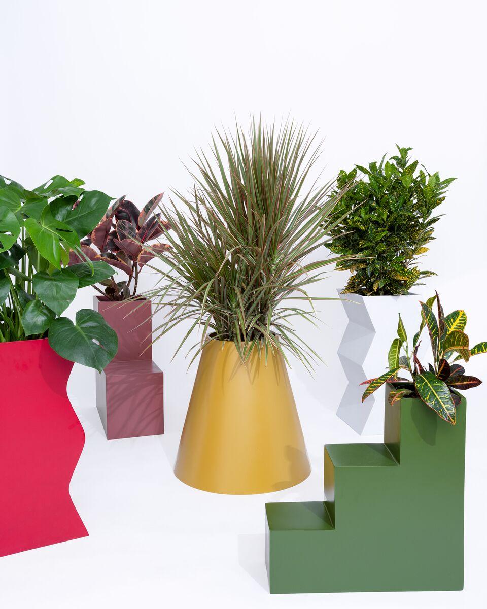 Fiberglass planters suitable for indoor or outdoor use. Made by hand in Vietnam. Lead time 8 weeks unless in stock.

Dimensions: H 22 in. x D 10 in. x W 10 in.
   