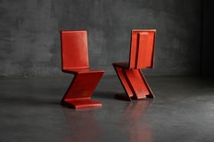 Zig-Zag Style Fiberglass Chair, Italy, 1970s