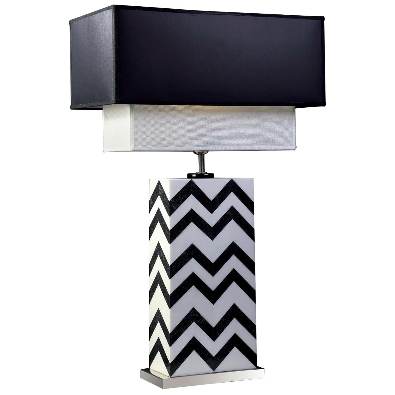Paire Zig Zag Lamps by Jean Royère at 1stdibs