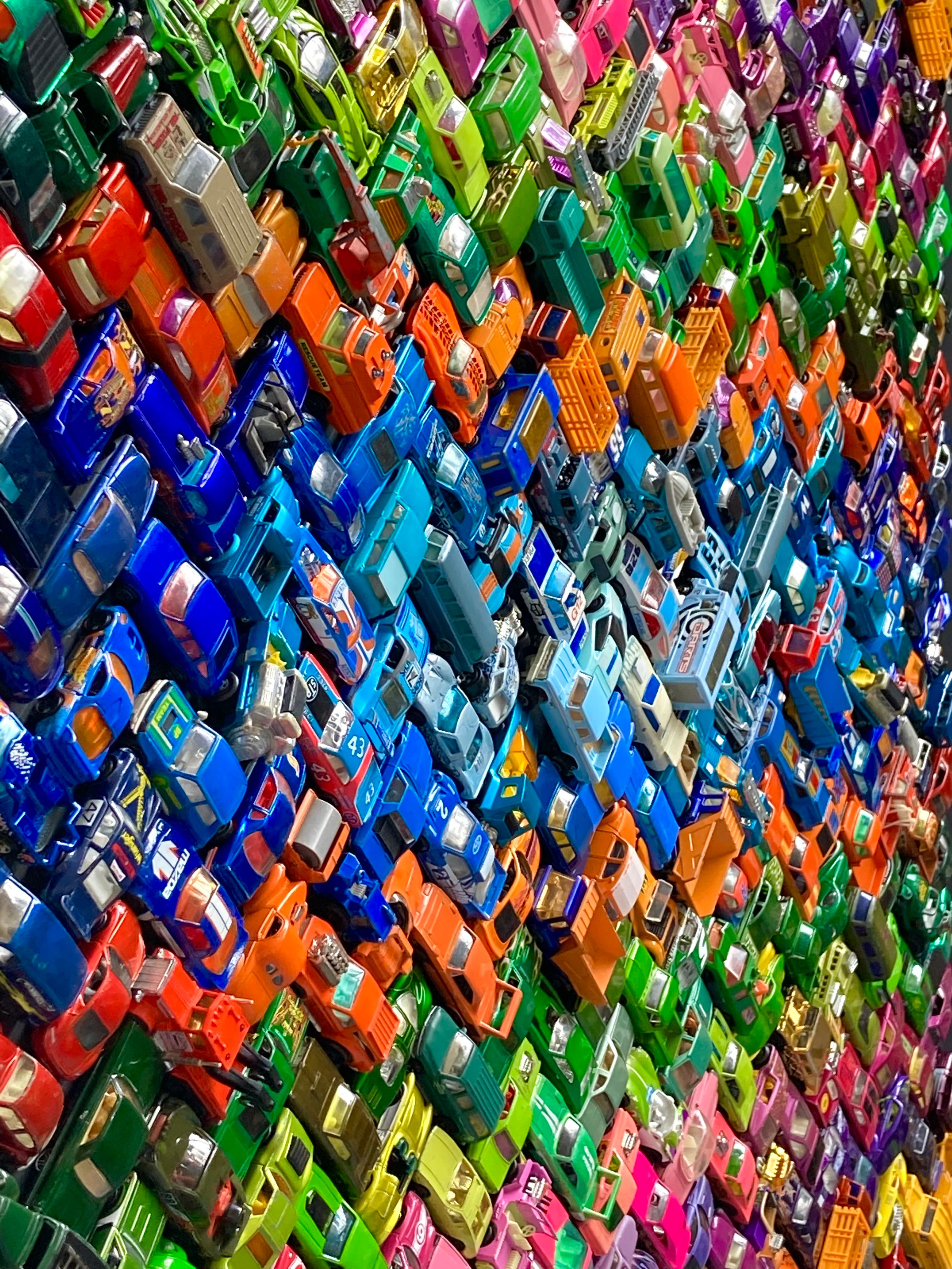 English 'Zig Zag Twenty Twenty' Cars Sculpture by Laurence Poole
