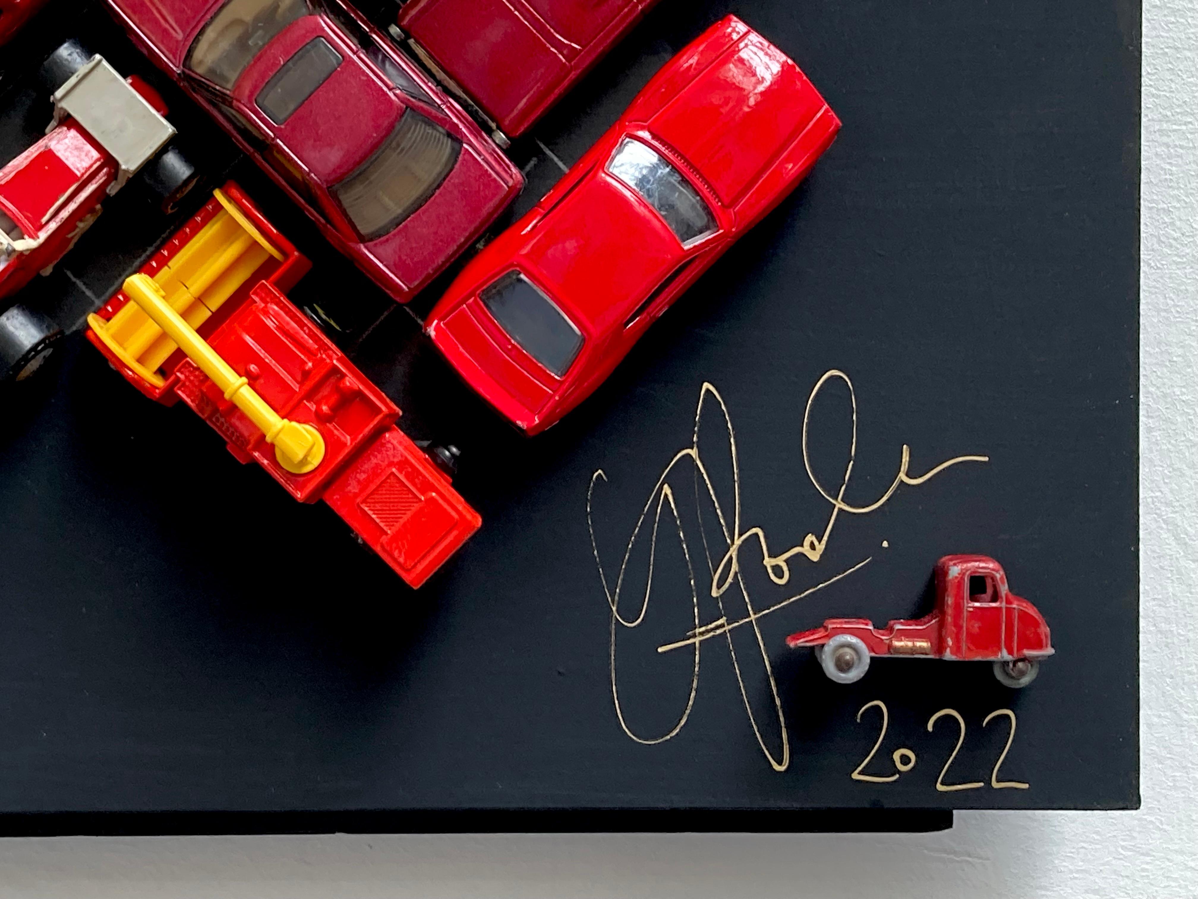 Contemporary 'Zig Zag Twenty Twenty' Cars Sculpture by Laurence Poole