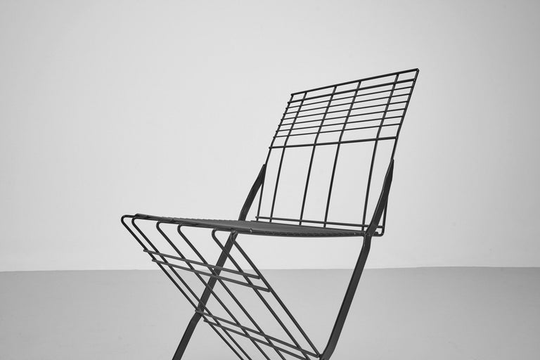 Zig Zag Wire Chairs Made in Italy 1970 For Sale at 1stDibs