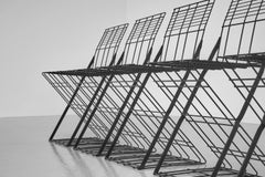 Sedie in filo di ferro Zig Zag Made in Italy 1970