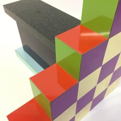 “Ziggurat 2" by Russell Bamber, 2018, Gold, Purple and Colored Laminates