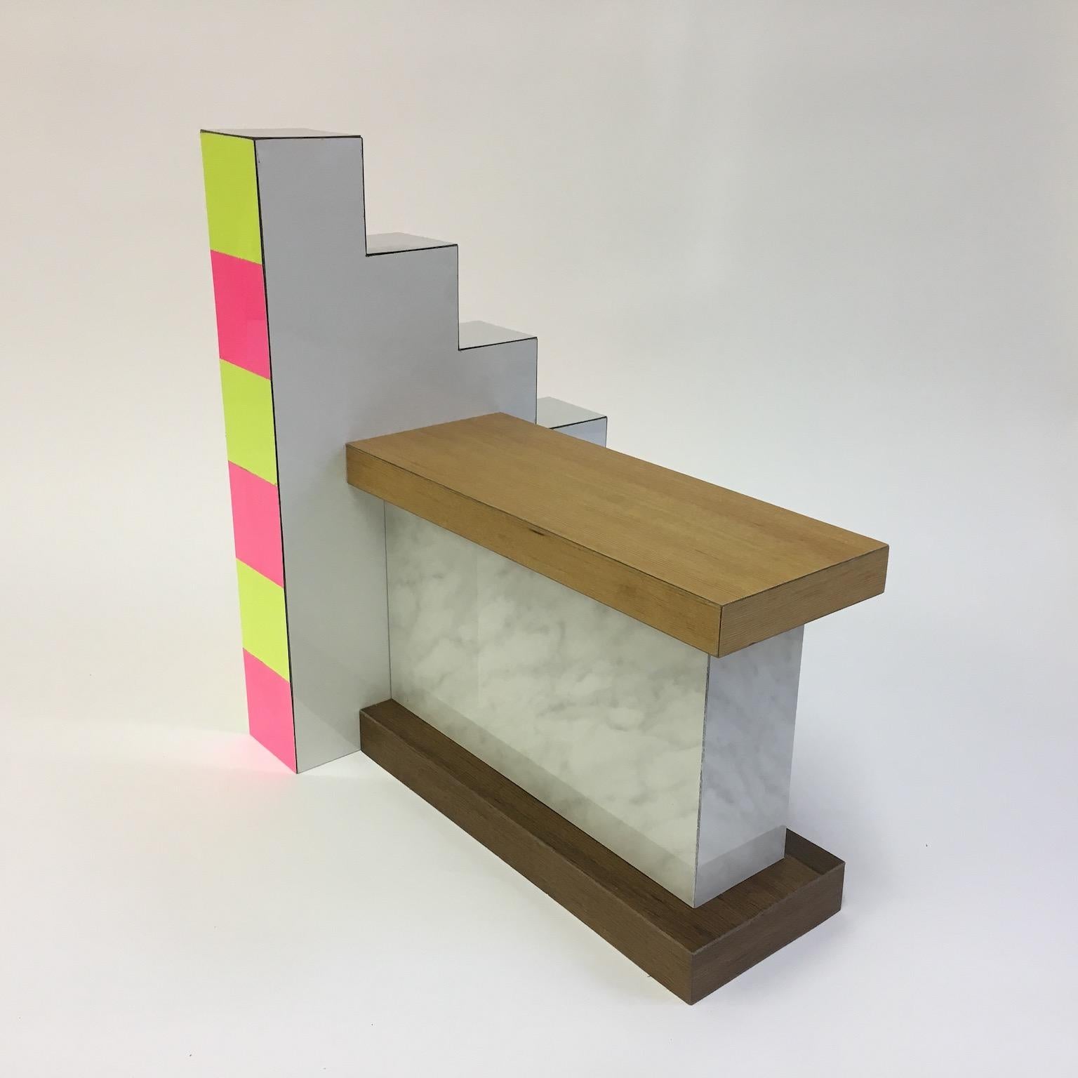 Laminated “Ziggurat 4” by Russell Bamber 2018, Fluorescent and Colored Laminates For Sale