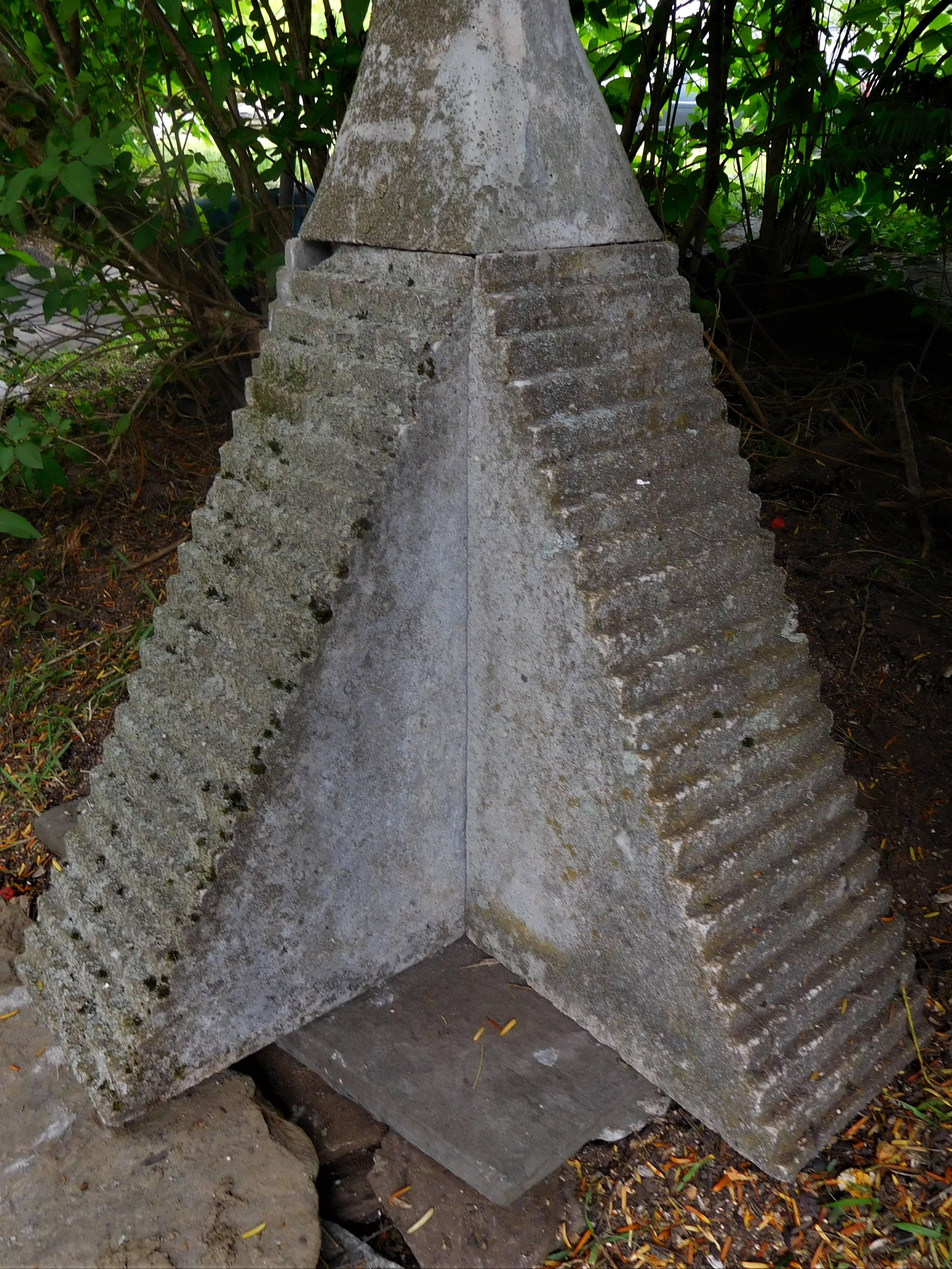 Ziggurat Dress, Postmodern Cement Sculpture by Leslie Fry, Vermont Artist For Sale 5