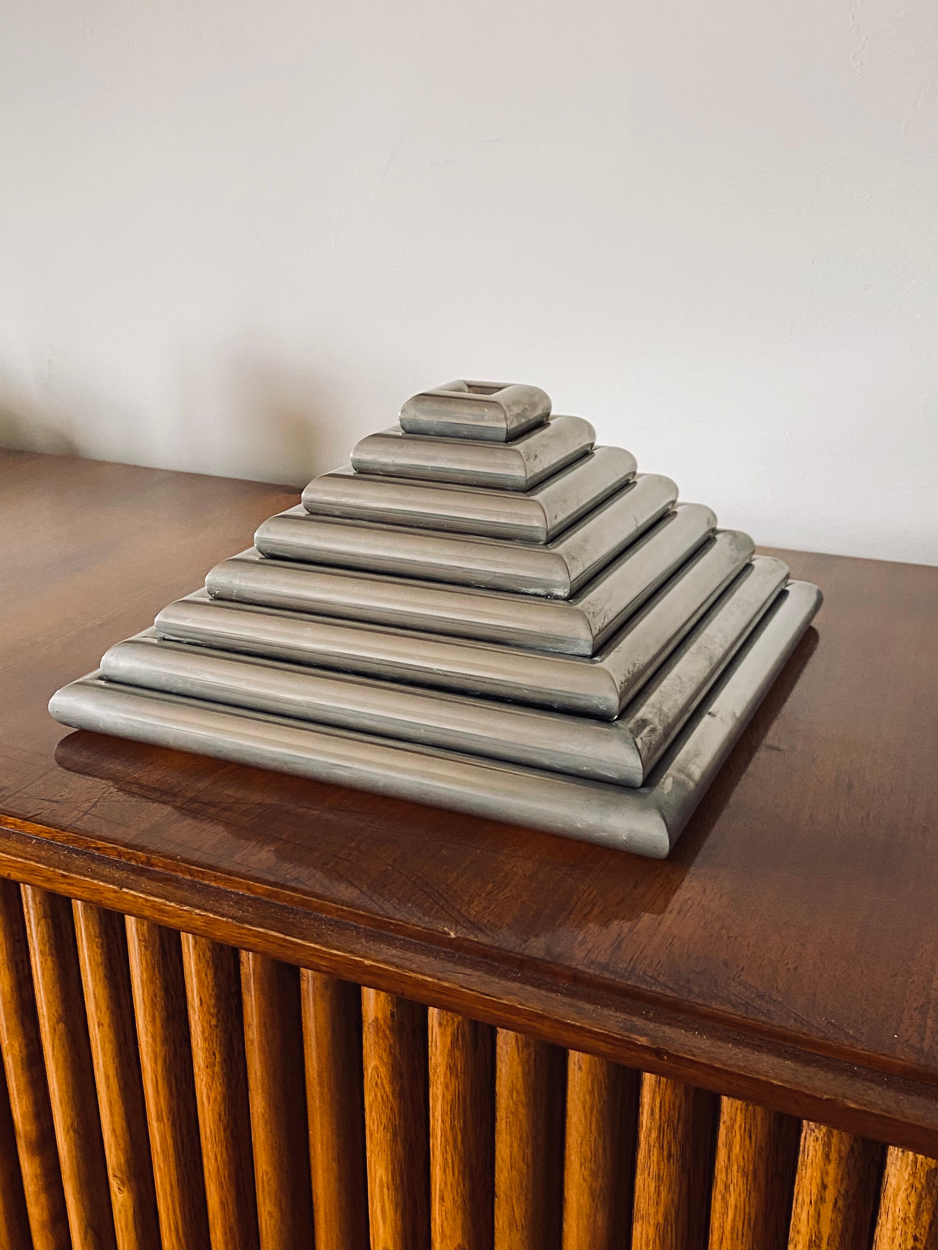 Italian Ziggurat-Shaped Stacked Trays / Vide Poche Sculpture, Italy, 1970s
