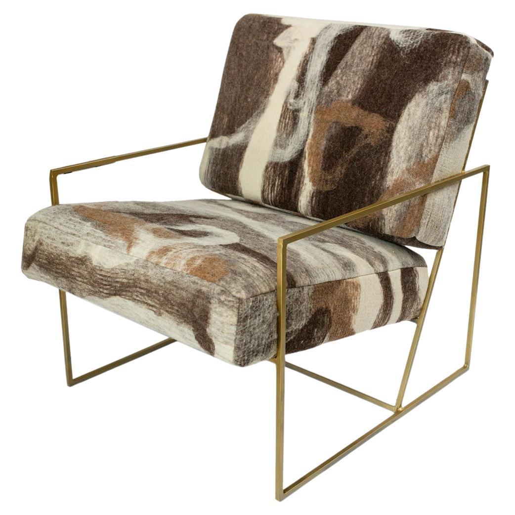 Chaise Ziggy de JG Switzer en tissu de laine feutré Tahoe en vente