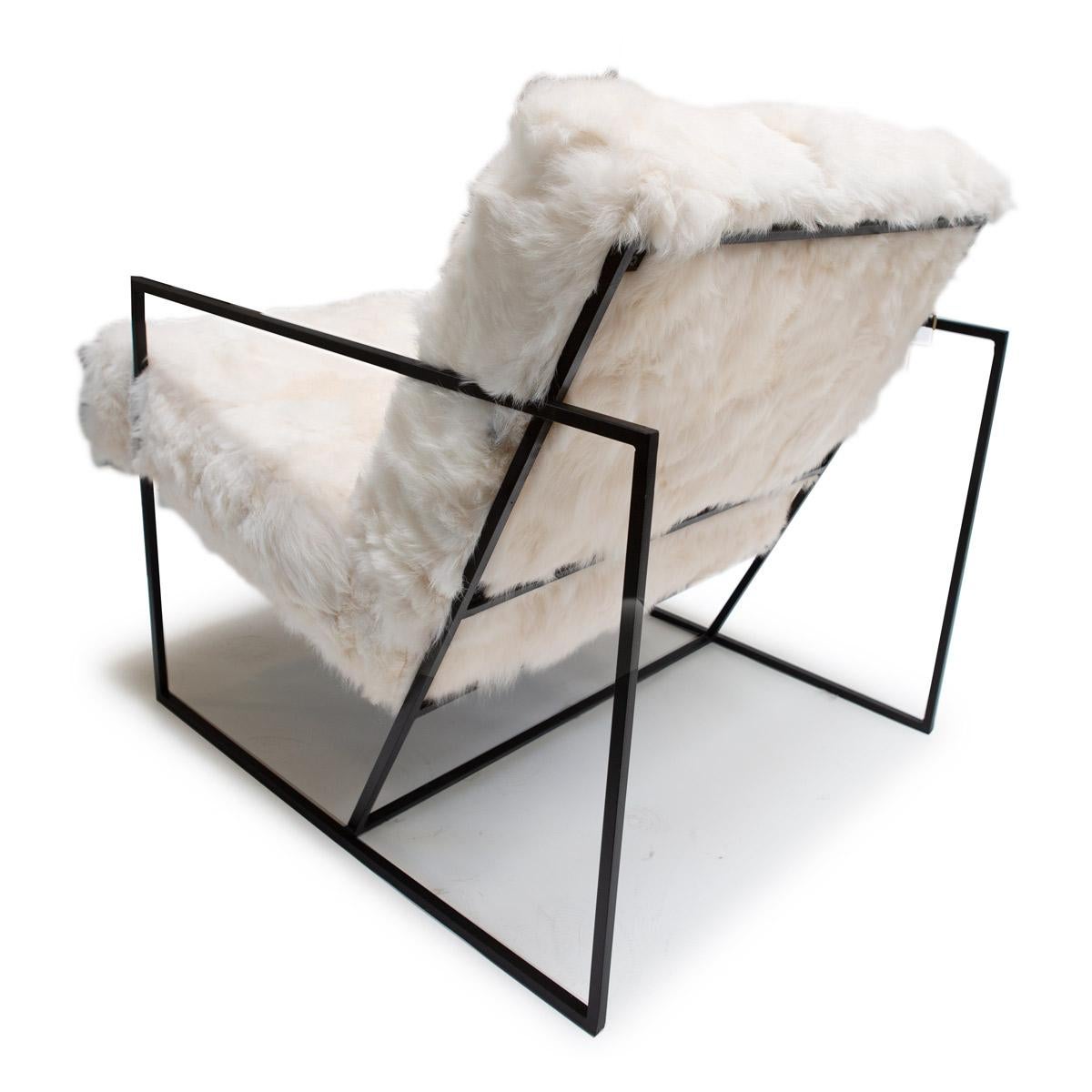 Ziggy Chair by JG Switzer in Teddy Bear Brown Sheep Fur 1