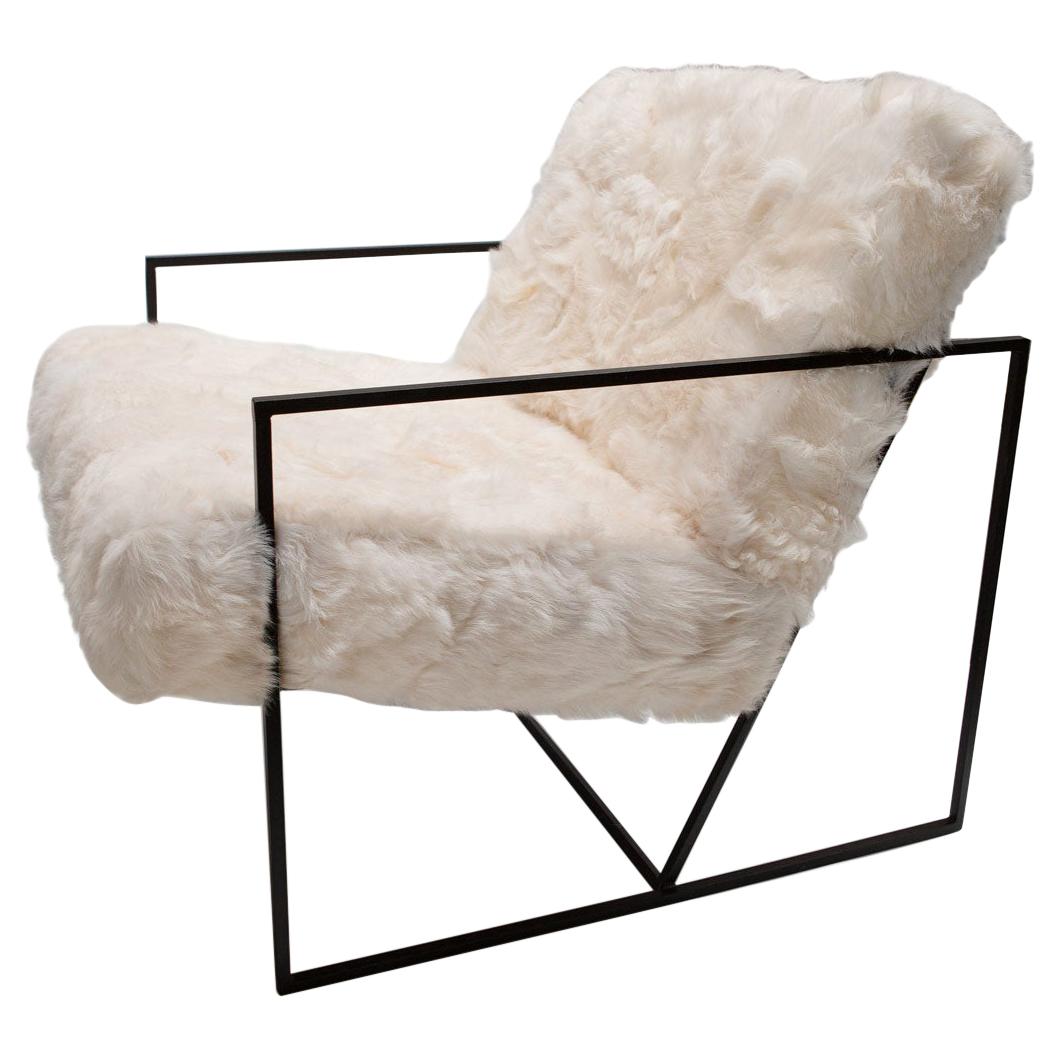 Ziggy Chair by JG Switzer in White Sheep Fur
