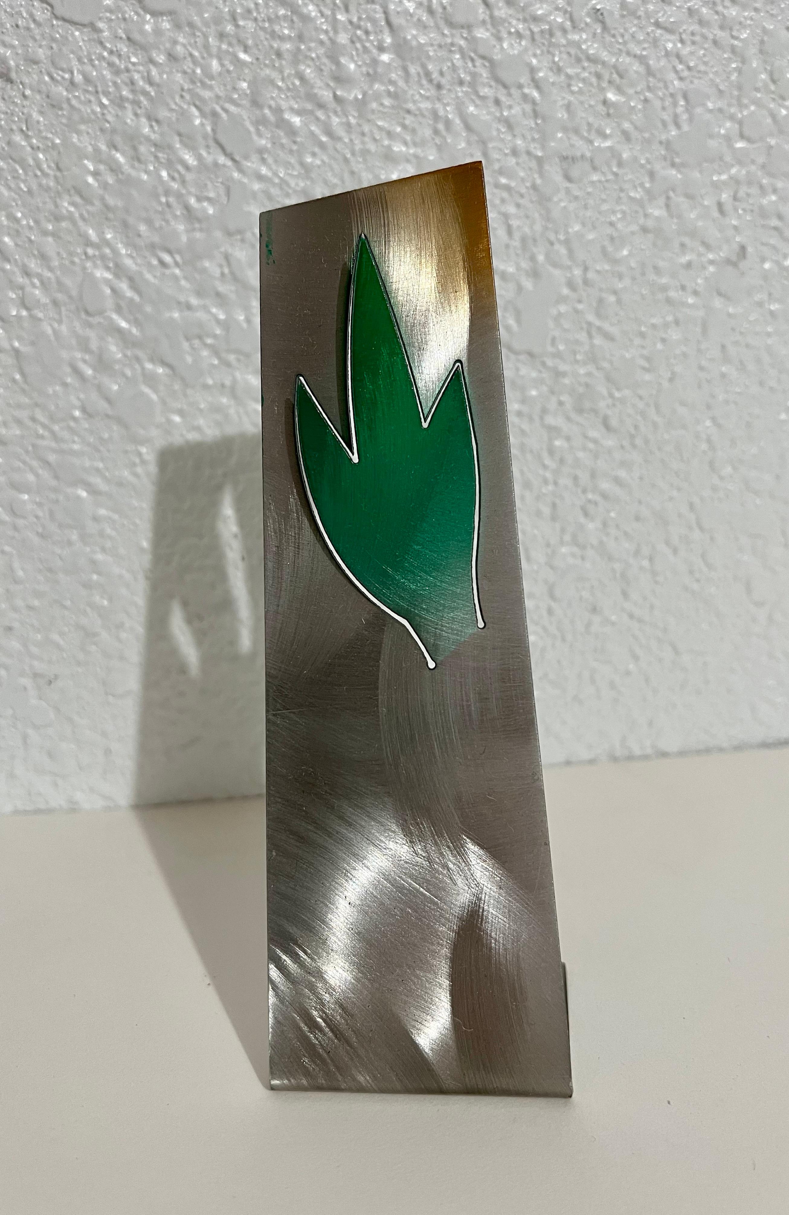 Escultura israelí contemporánea abstracta geométrica pintada y agujereada Zigi Ben Haim en venta 3