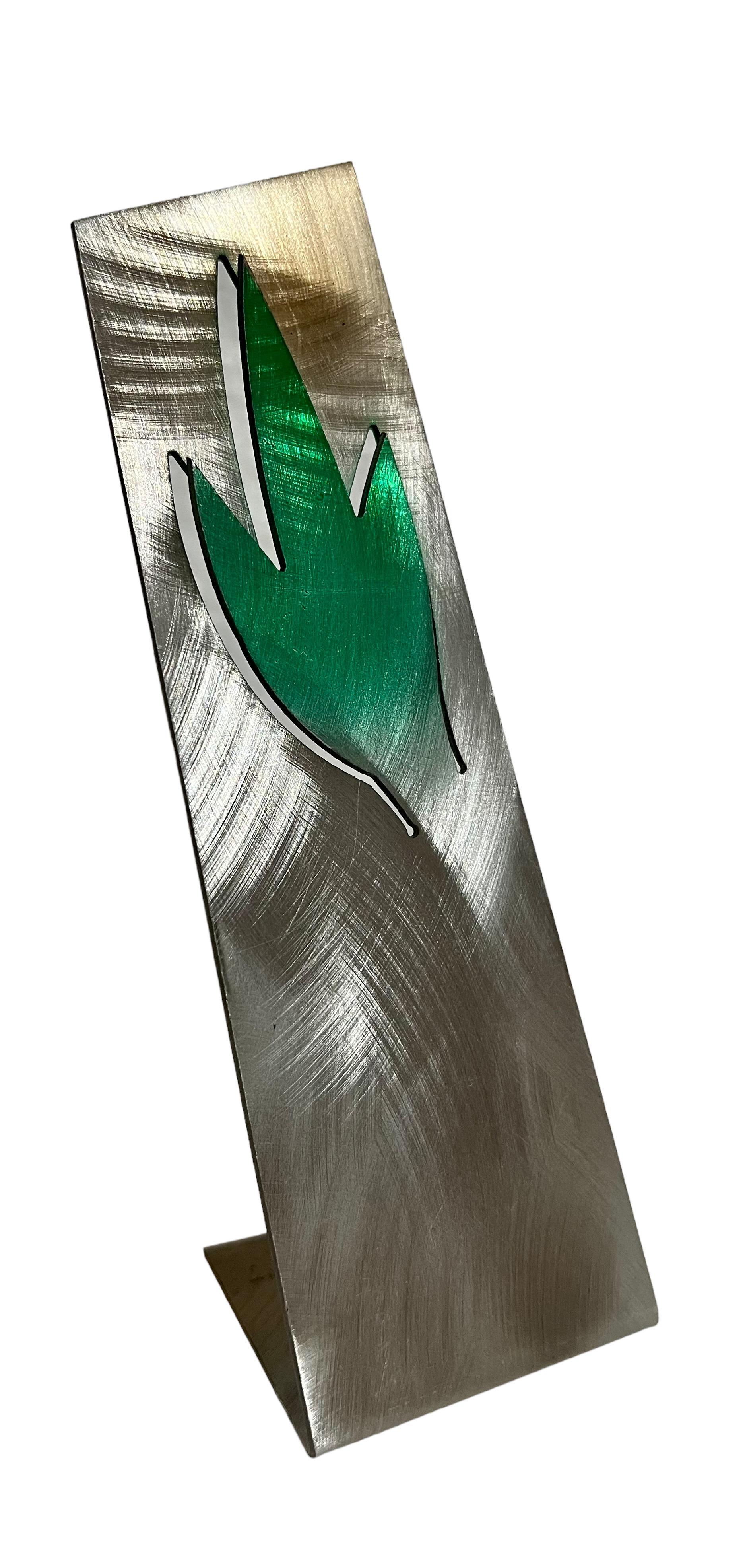 Israelische Zeitgenössische Abstrakte Geometrische Bemalte Durchbohrte Skulptur Zigi Ben-Haim