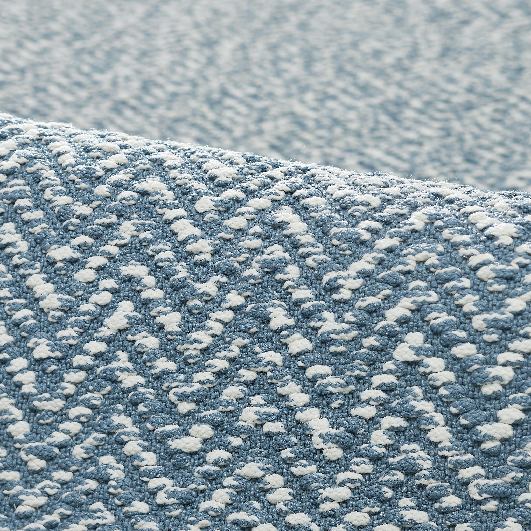 Zigra 9x12ft blau 100% PP Vintage Chevron Design Luxus handgewebten Teppich im Zustand „Neu“ im Angebot in New York, NY
