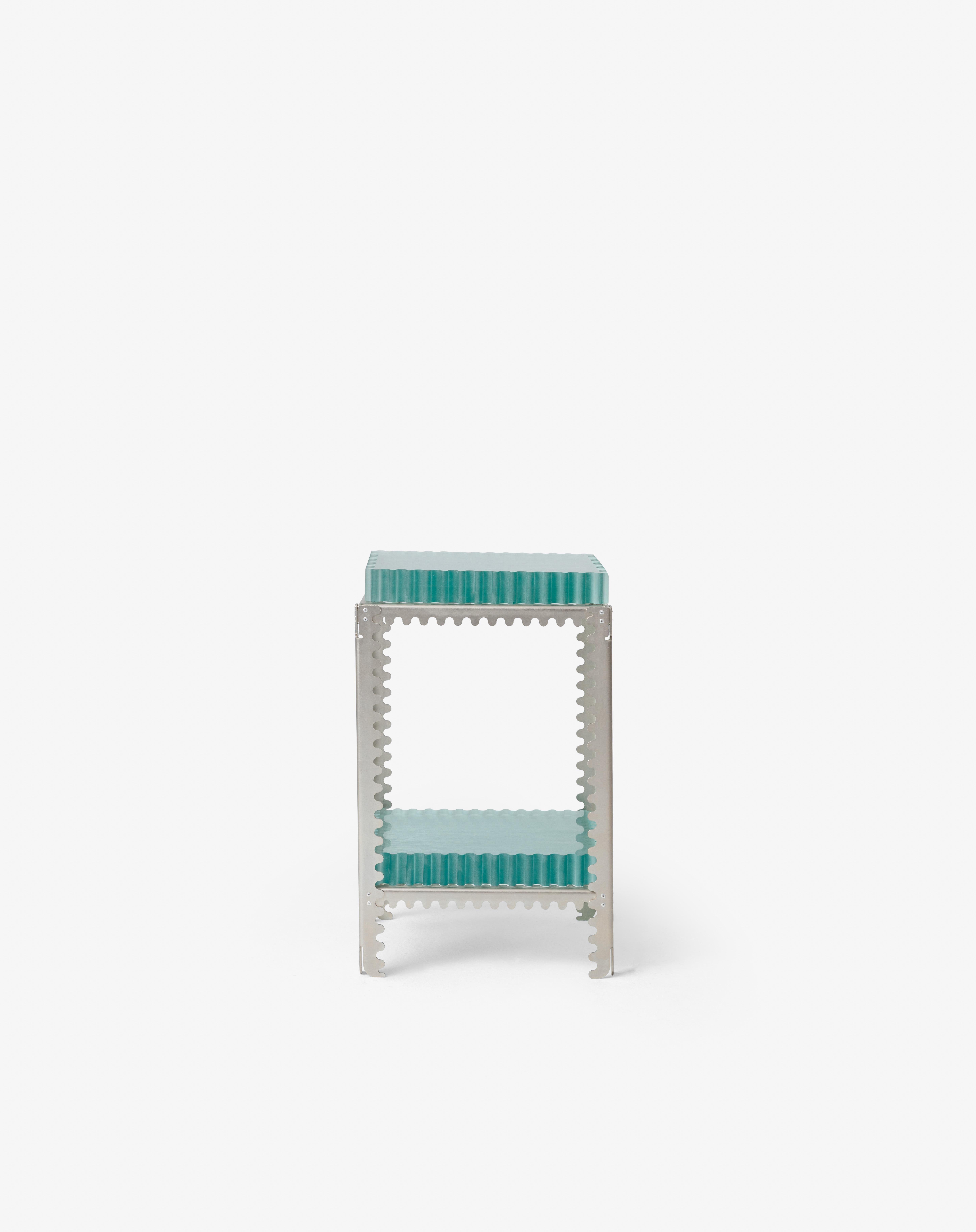 Brazilian Zigue-Vague Rectangular Side Table (Double) For Sale