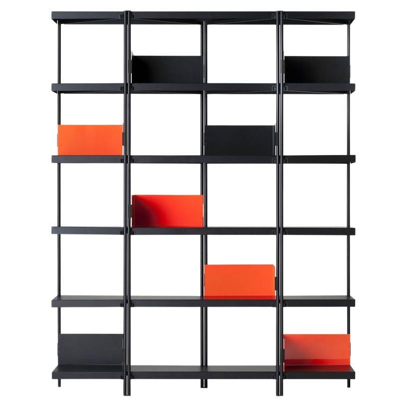 Zigzag Bookshelves H201 Black ( Not Contain Bookends ) By Driade For Sale