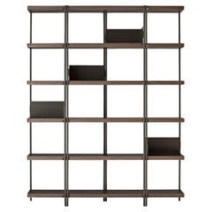 Zigzag Bookshelves H201 Bronze Walnut ( Not Contain Bookends ) By Driade