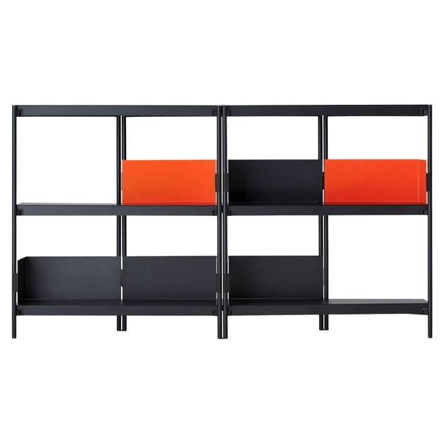 Bibliothèques Zigzag H88 noires (non contenant de serre-livres) par Driade