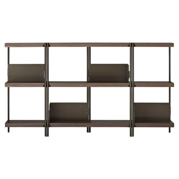 Libreria Zigzag H88 Bronzo Noce ( Non contiene reggilibri ) Di Driade
