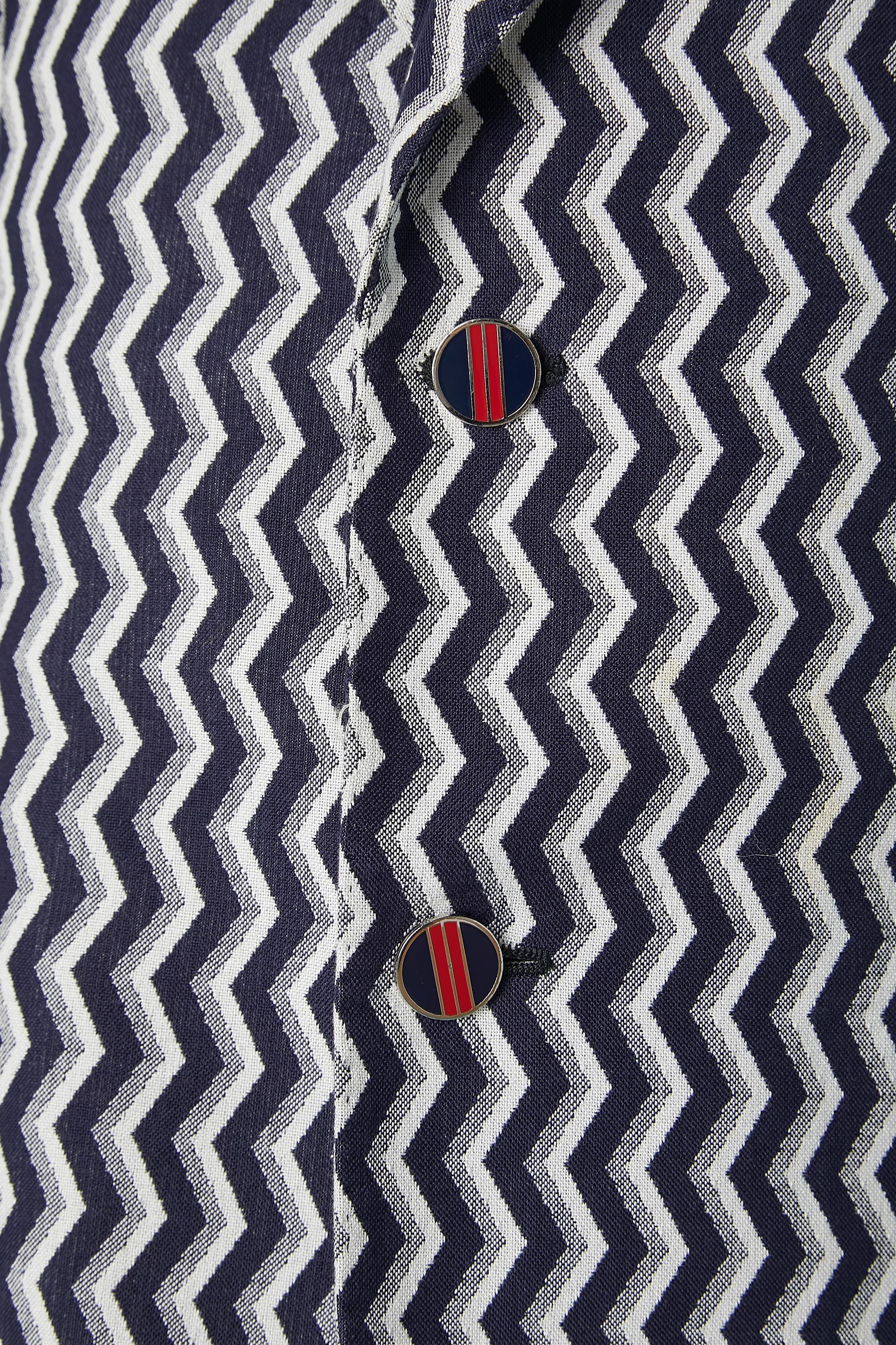 Noir Veste en jacquard à motif zigzag pour homme avec doublure de marque Fendi en vente