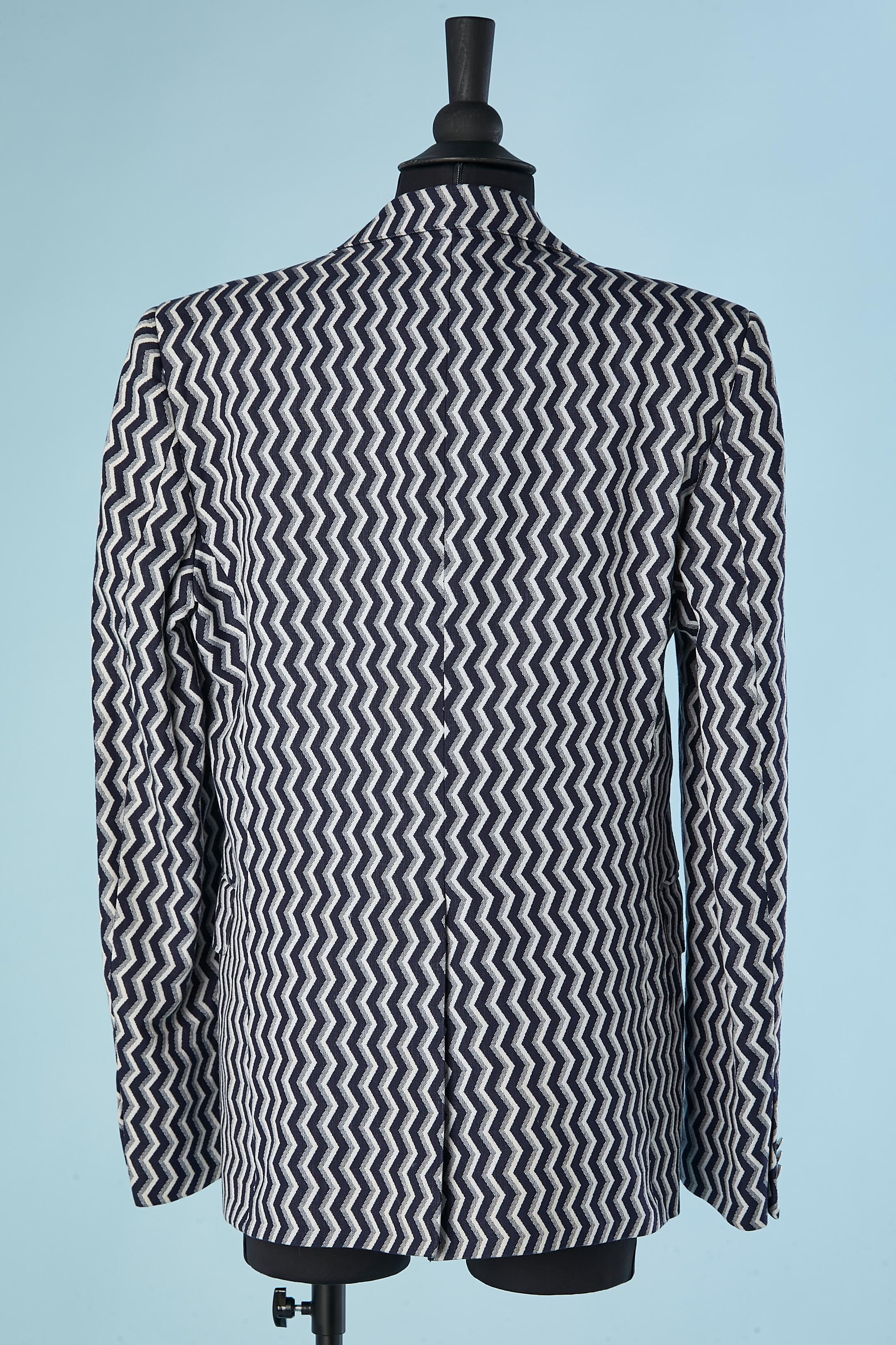 Men's Zigzag jacquard pattern Men jacket with branded lining Fendi  For Sale