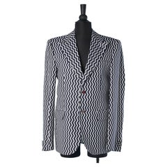 Zigzag jacquard pattern Men jacket with branded lining Fendi 
