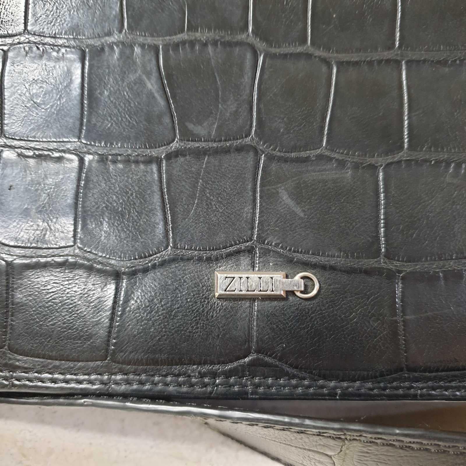 Zilli Black Alligator Messenger Bag 4