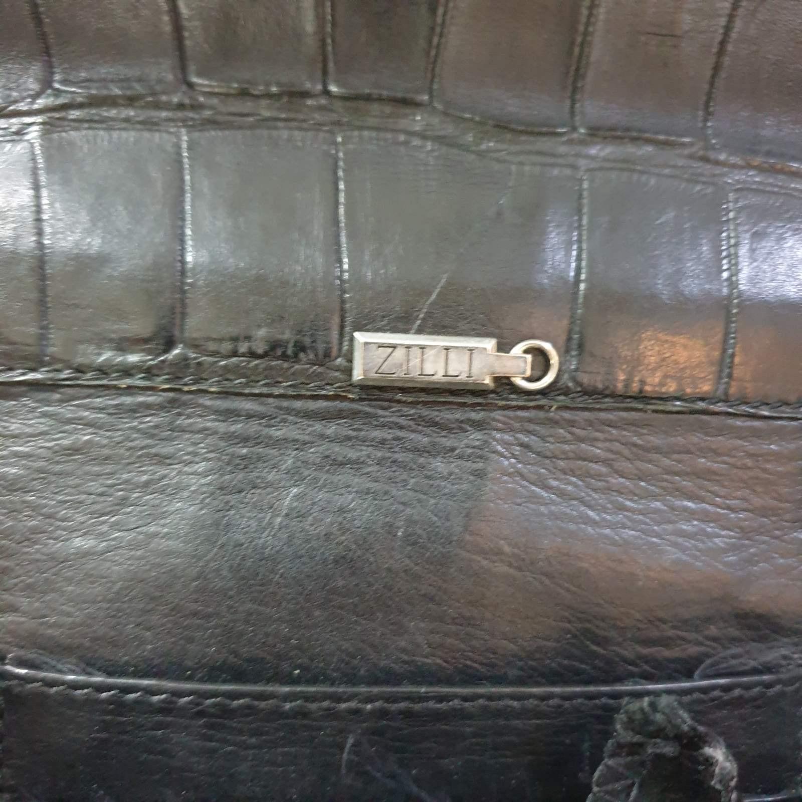 Zilli Black Alligator Messenger Bag 3