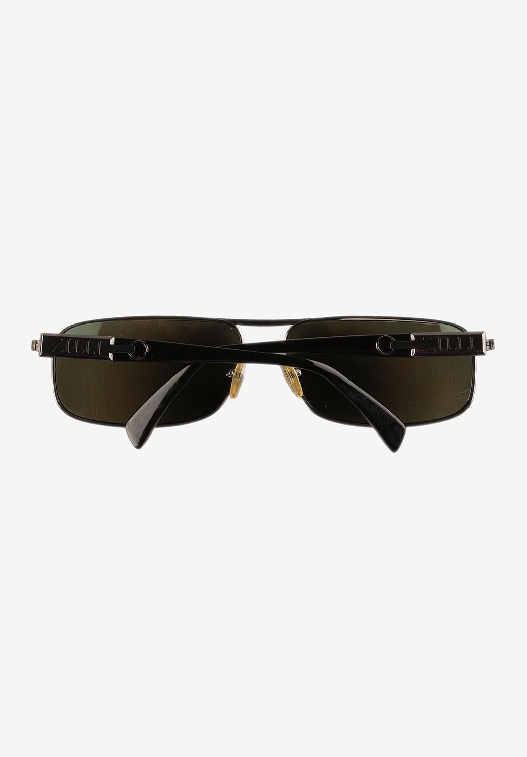 Beige Zilli Corton Ruthenium Mirrored Lenses Men Titanium Sunglasses For Sale