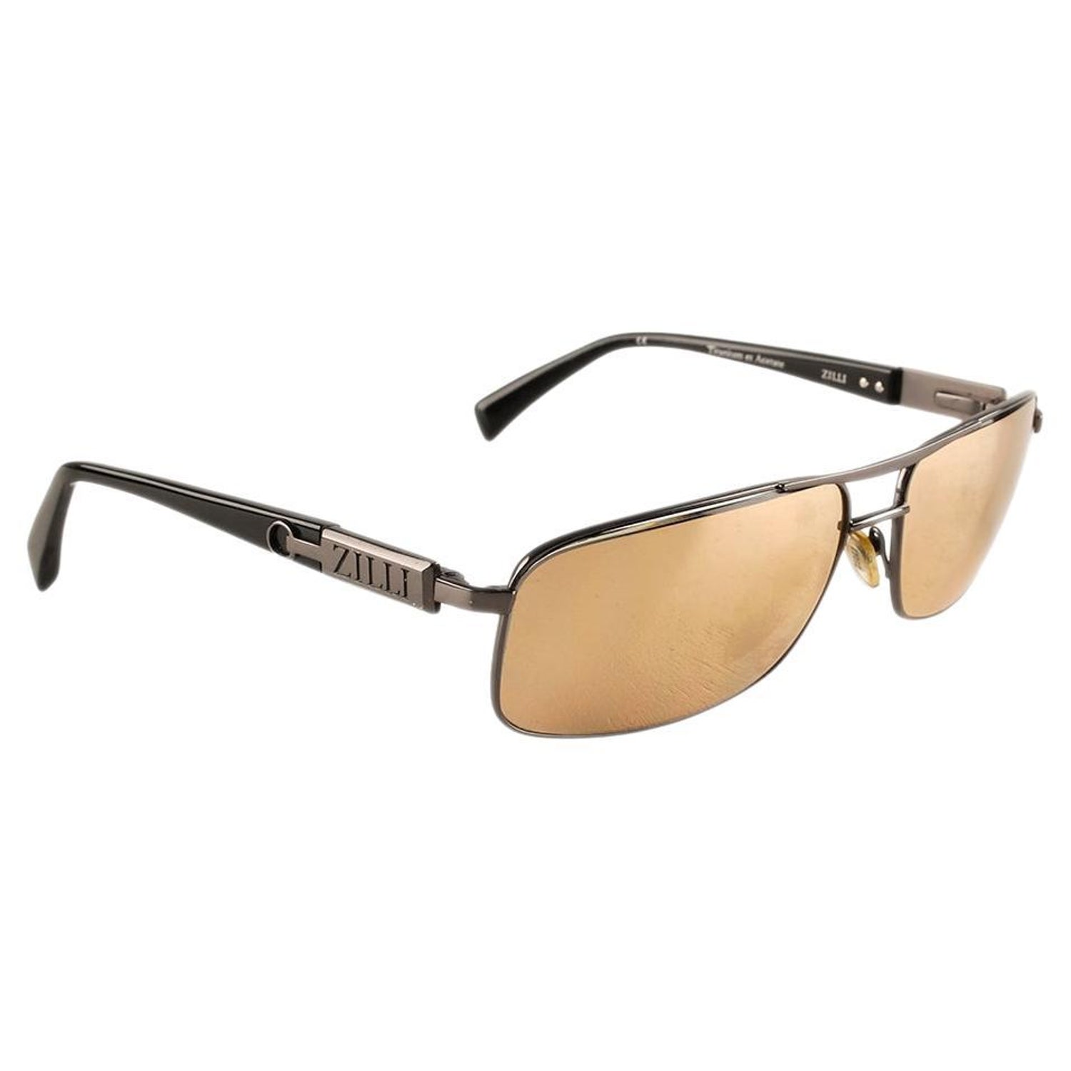 Zilli Corton Ruthenium Mirrored Lenses Men Titanium Sunglasses For Sale at  1stDibs