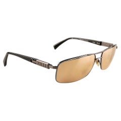 Gafas de sol de titanio Zilli Corton con lentes de rutenio espejadas para hombre